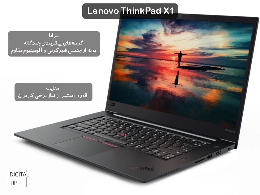 Lenovo ThinkPad X1 Extrem برای برنامه نویسی