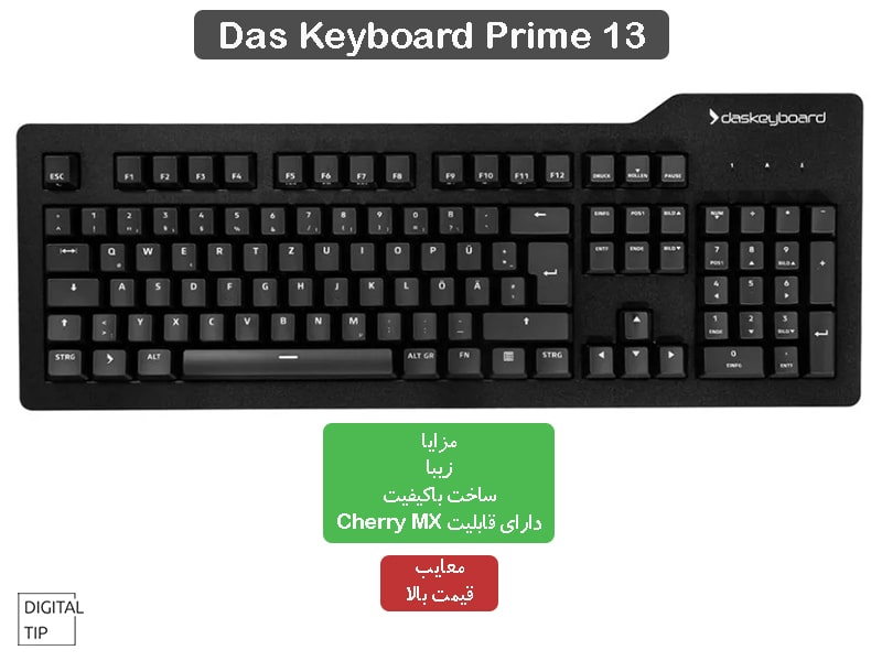 بهترین کیبورد Das Keyboard Prime 13